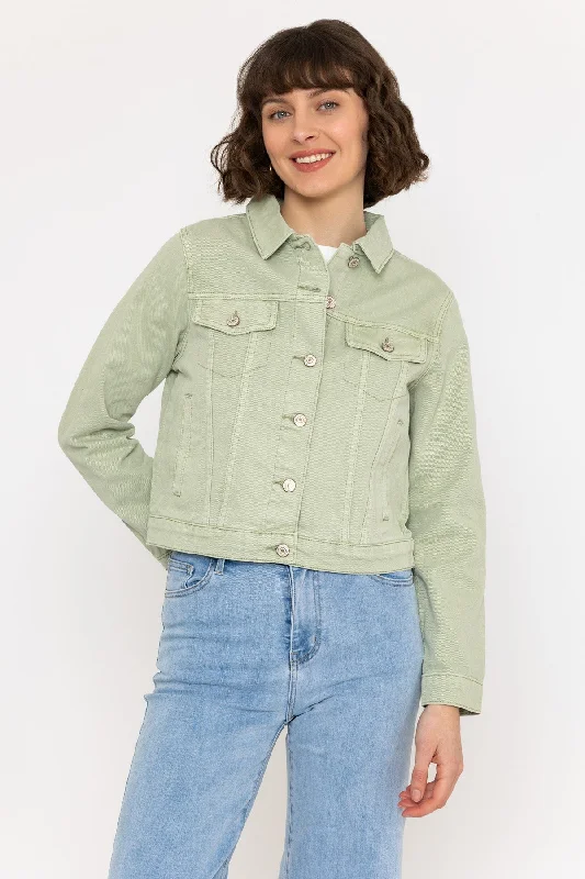 Valence Green Denim Jacket