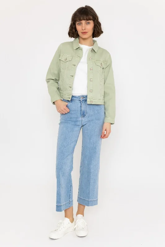 Valence Green Denim Jacket