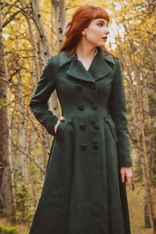 Vintage Inspired maxi wool coat 3182