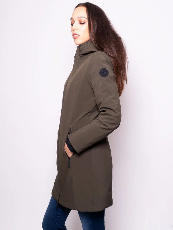 Parka in Softshell Verde