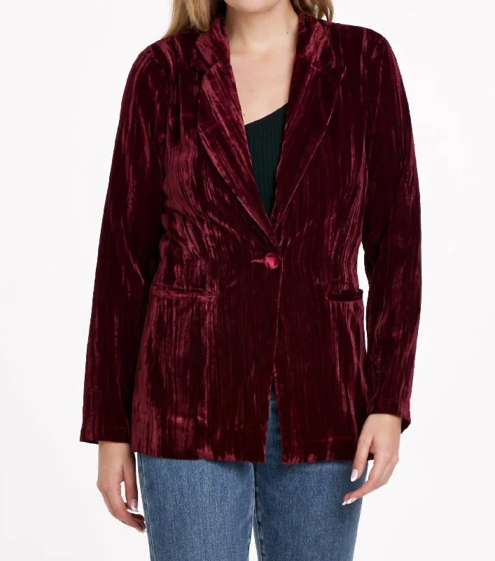 Wylie Blazer In Red Plum