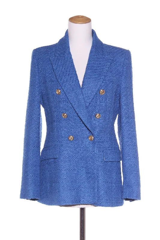 ZARA - Blue boucle blazer! 12-14