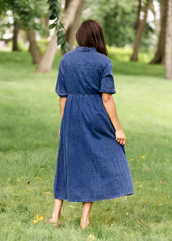 Aspen Denim Button Up Maxi Dress