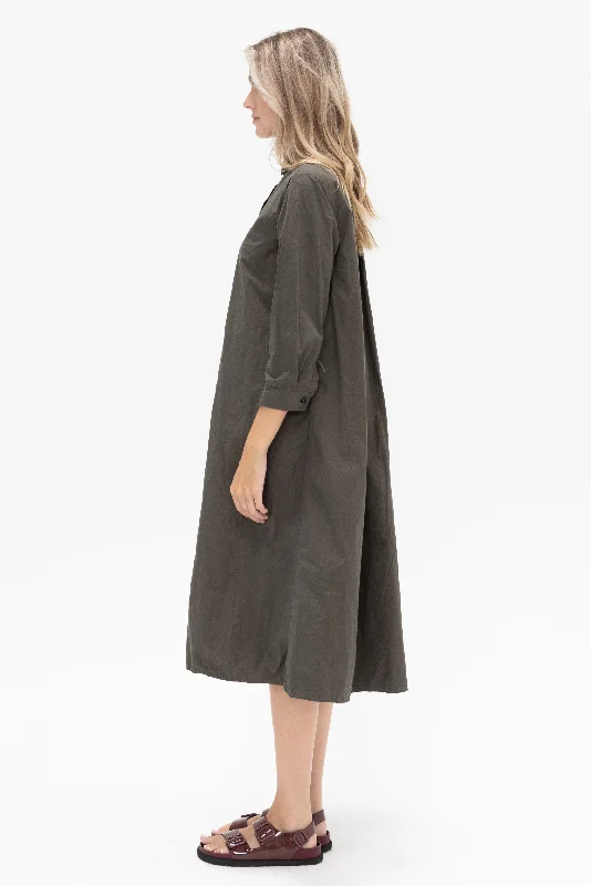 Shirt Dress, Kaki