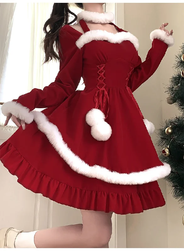 Christmas retro velvet dress yv31951