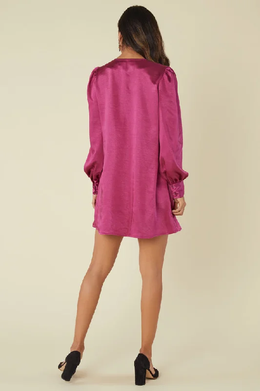 Ellen Dress Mulberry Pink