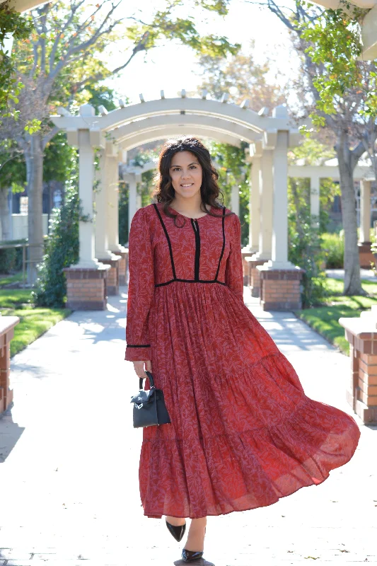 Eve Red Maxi Dress