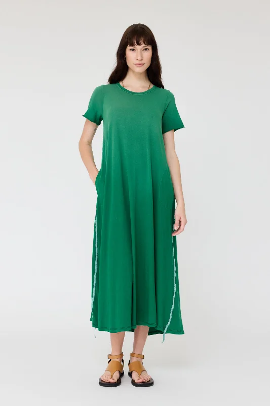 Faded Jade Short Sleeve Drama Maxi