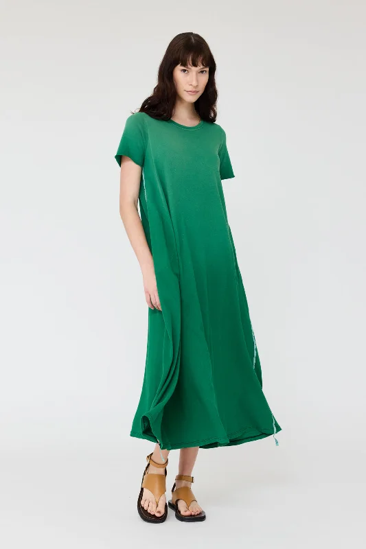 Faded Jade Short Sleeve Drama Maxi