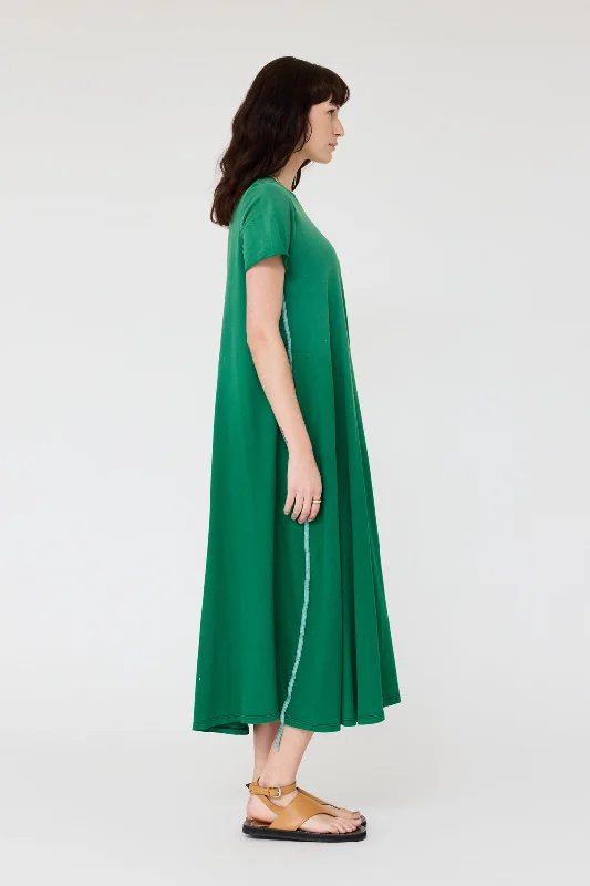 Faded Jade Short Sleeve Drama Maxi