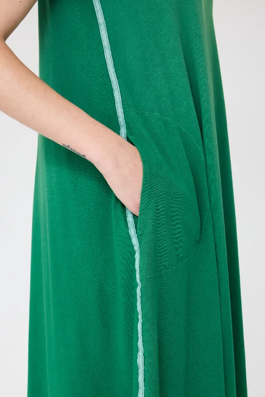 Faded Jade Short Sleeve Drama Maxi