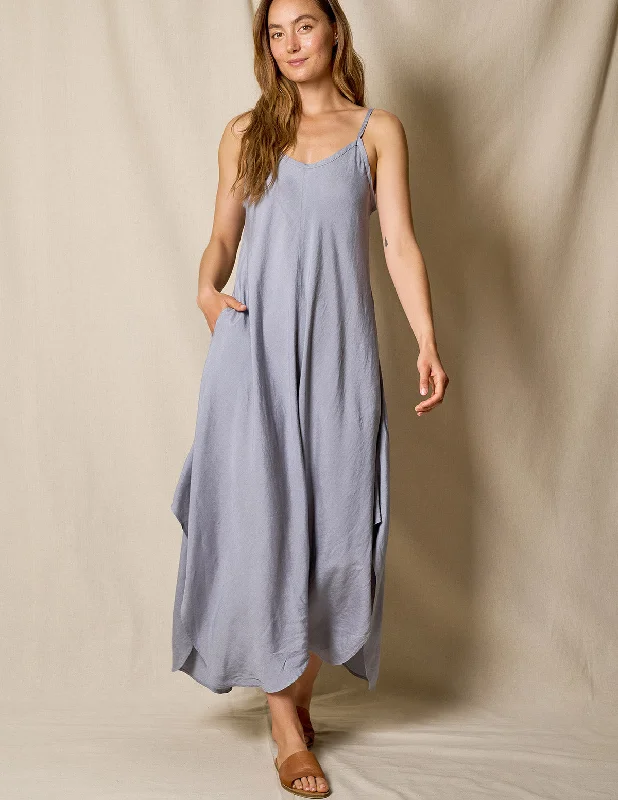 Linen / Bamboo Sundress - Stone Blue - AS-Is-Clearance