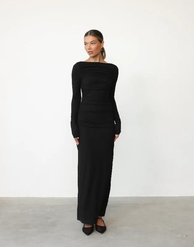 Natasha Maxi Dress (Black)