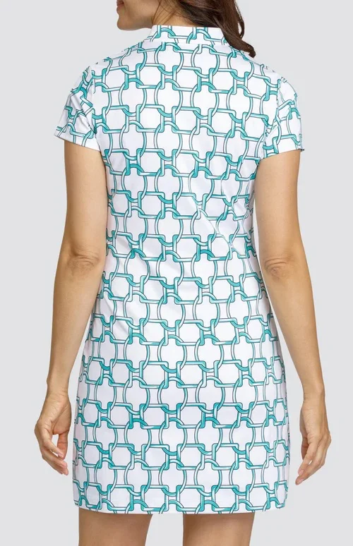 New Tail Activewear Harianna Short Sleeve Golf Dress -Savannah Links MSP$117