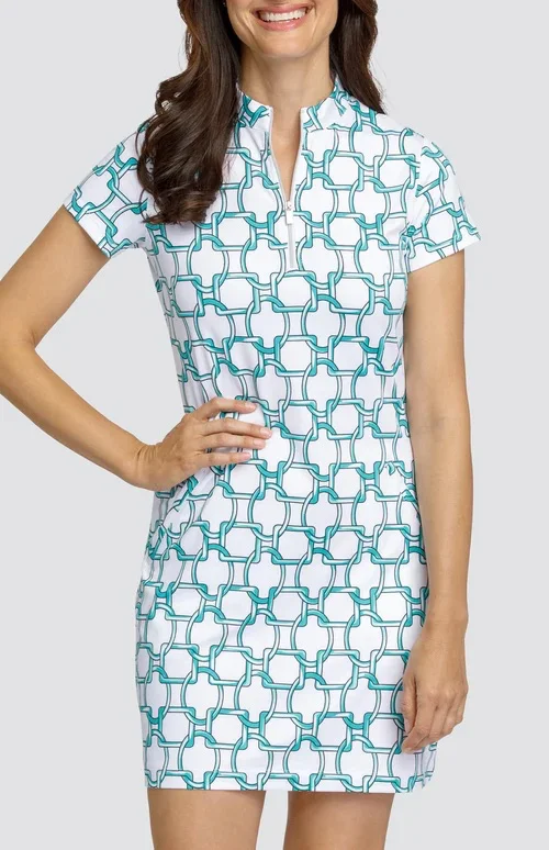 New Tail Activewear Harianna Short Sleeve Golf Dress -Savannah Links MSP$117