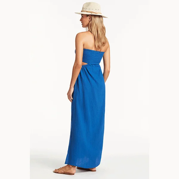 Sea Level Sunset Bandeau Dress - Cobalt