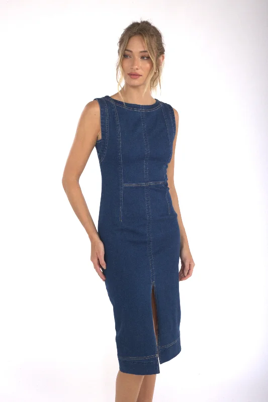 So Fine SLim Fit Denim Dress