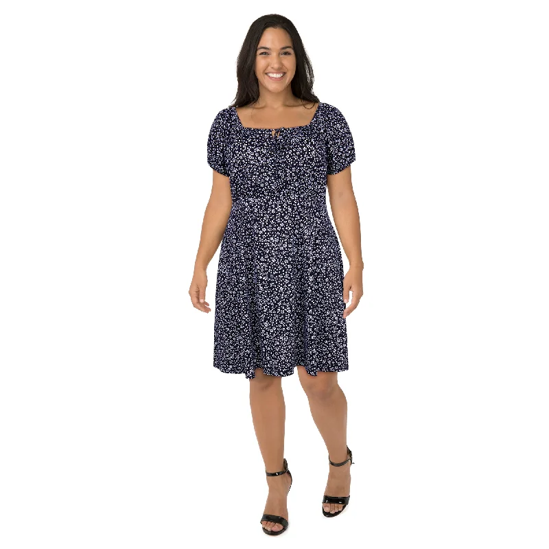 Women's Plus Puff Sleeve Dress