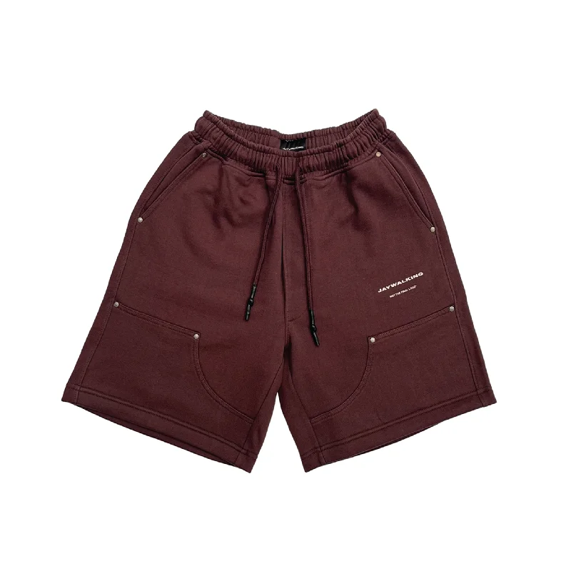 CARPENTER SHORTS IN BURGUNDY [UNISEX]