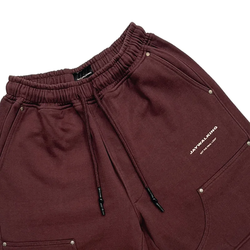 CARPENTER SHORTS IN BURGUNDY [UNISEX]