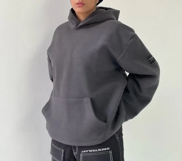 FLEECE HOODIE IN GREY [UNISEX]