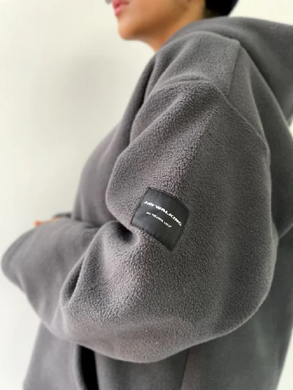 FLEECE HOODIE IN GREY [UNISEX]