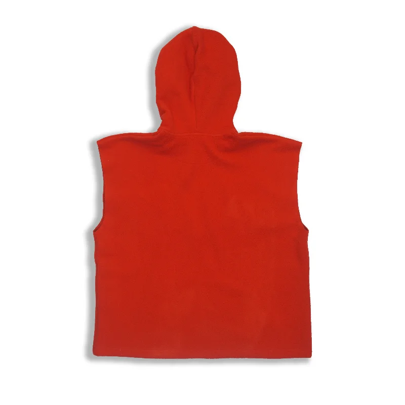 JAYWALKING PATCHED FLEECE HOODIE IN RED