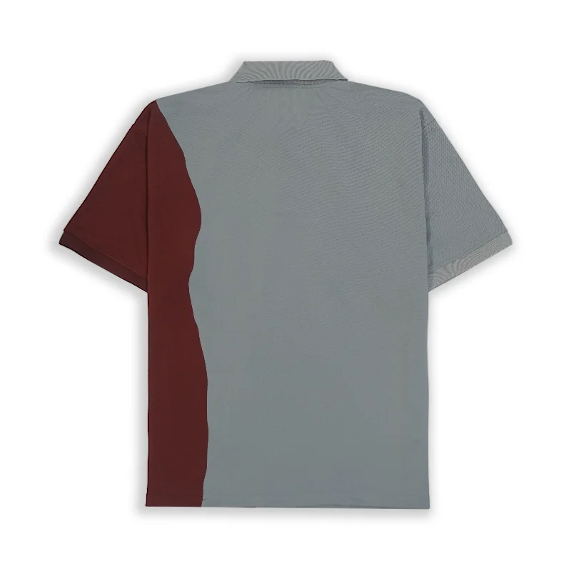 CRIMSON SPLIT POLO T-SHIRT [UNISEX]