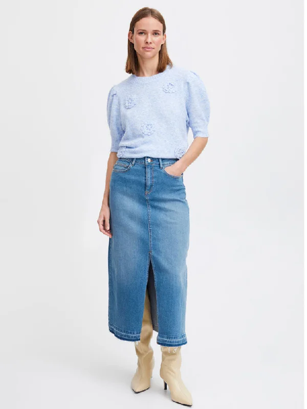 B Young ByKomma Skirt Light Blue Denim