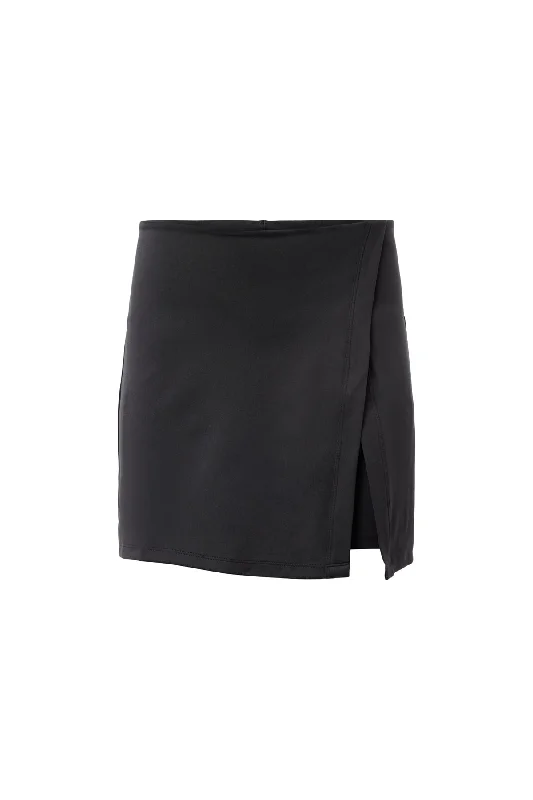 Cass Black Split Skort