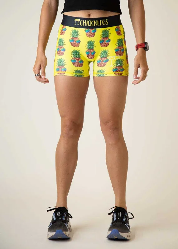 Women's Pineapple Express 3"" Compression Shorts