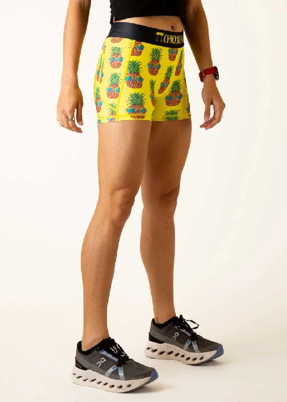 Women's Pineapple Express 3"" Compression Shorts