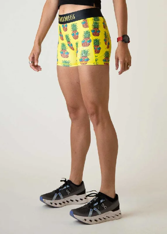 Women's Pineapple Express 3"" Compression Shorts