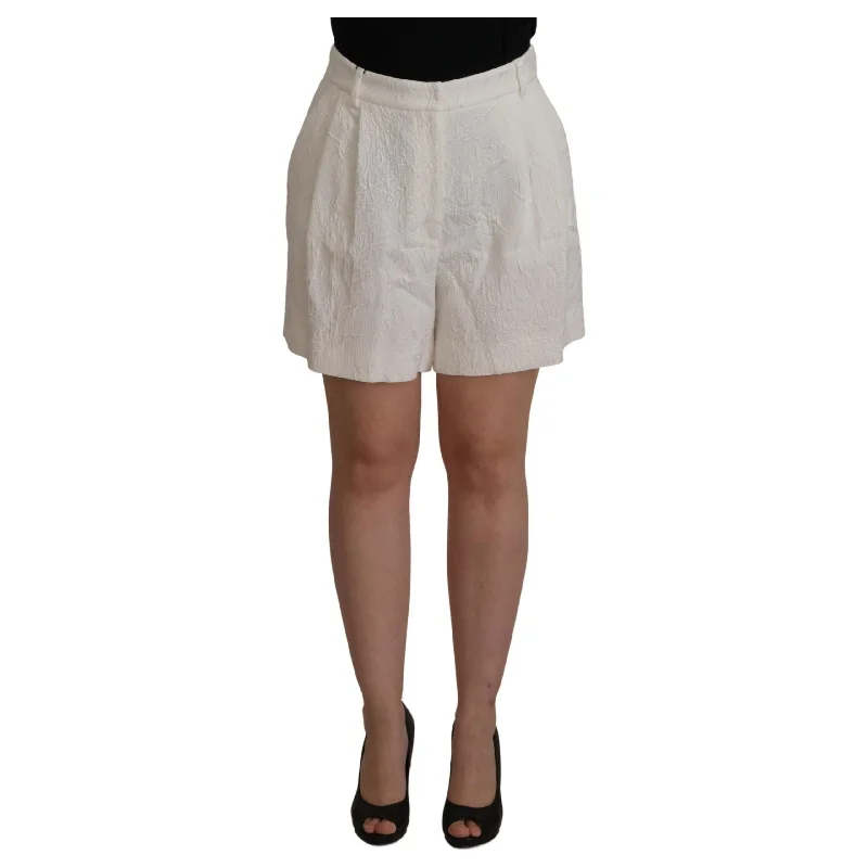 Dolce & Gabbana Elegant High Waist White Culotte Shorts