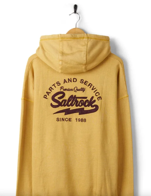 SALTROCK Gas Station - Recycled Mens Pop Hoodie - Yellow