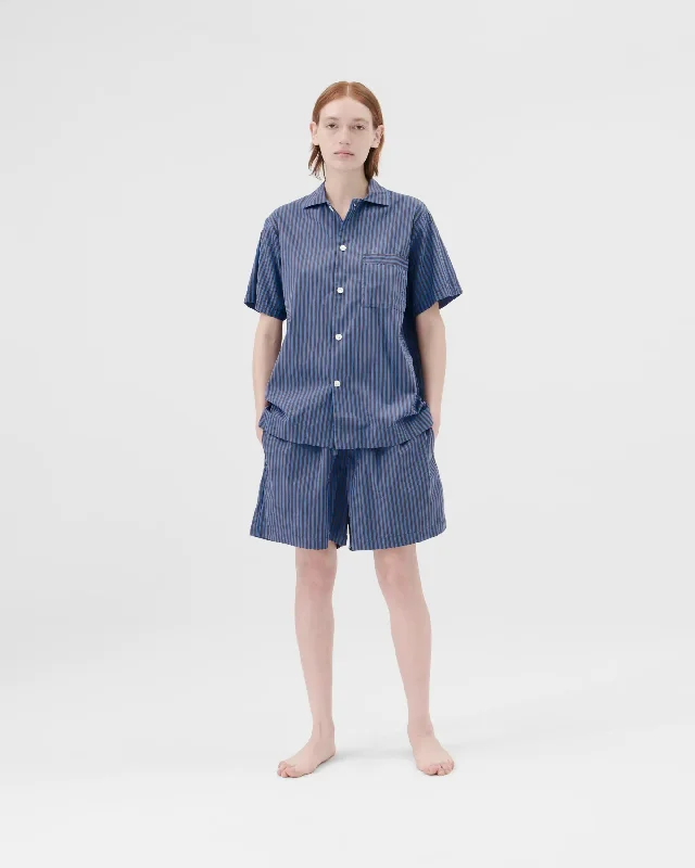 Sleepwear (Poplin) Pyjama Shorts - Verneuil Stripes