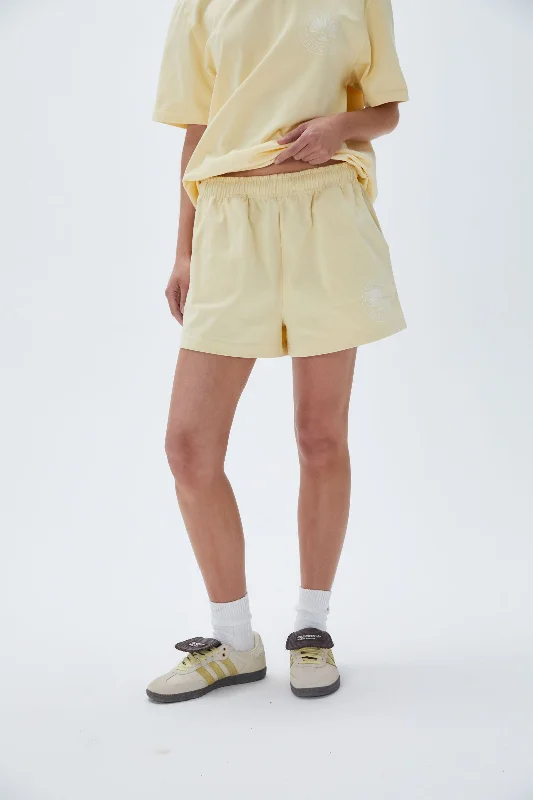 Vacation Cotton Jersey Shorts - Butter Yellow