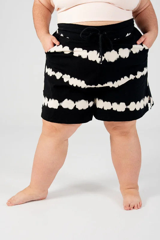 Wide Leg Shorts In Blot Black