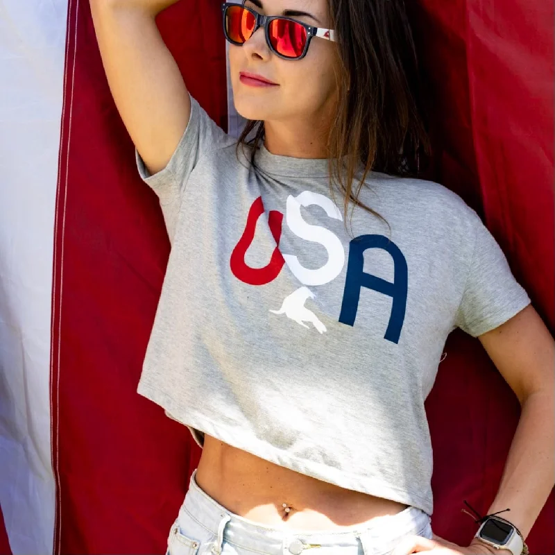 Women's Classic USA Crop Top