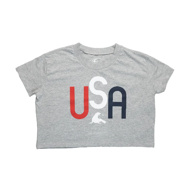 Women's Classic USA Crop Top