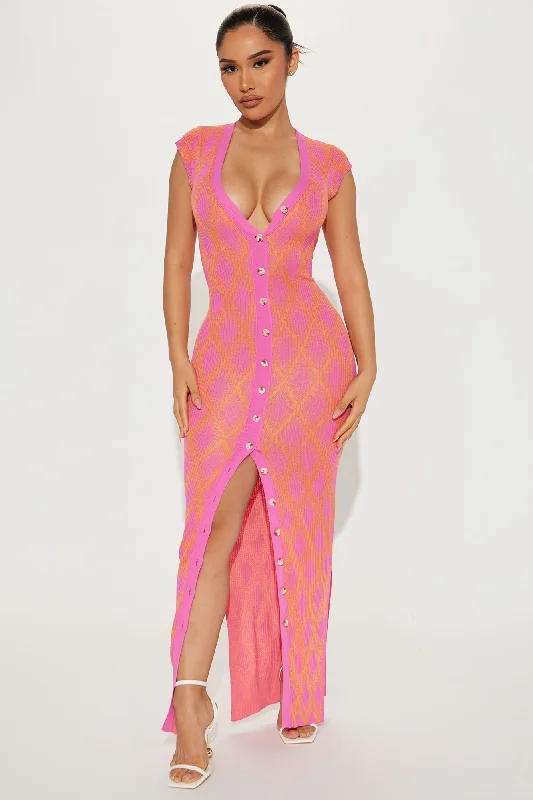 Amara Maxi Dress - Pink/combo