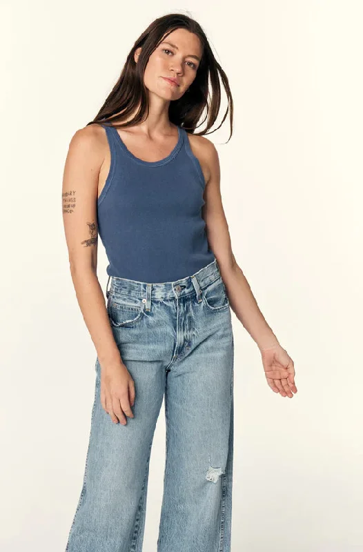 AMO Long Rib Tank Deep Indigo