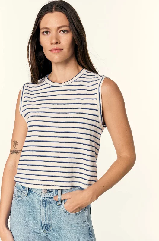 AMO Sleeveless Babe Tee Sloppy Stripe