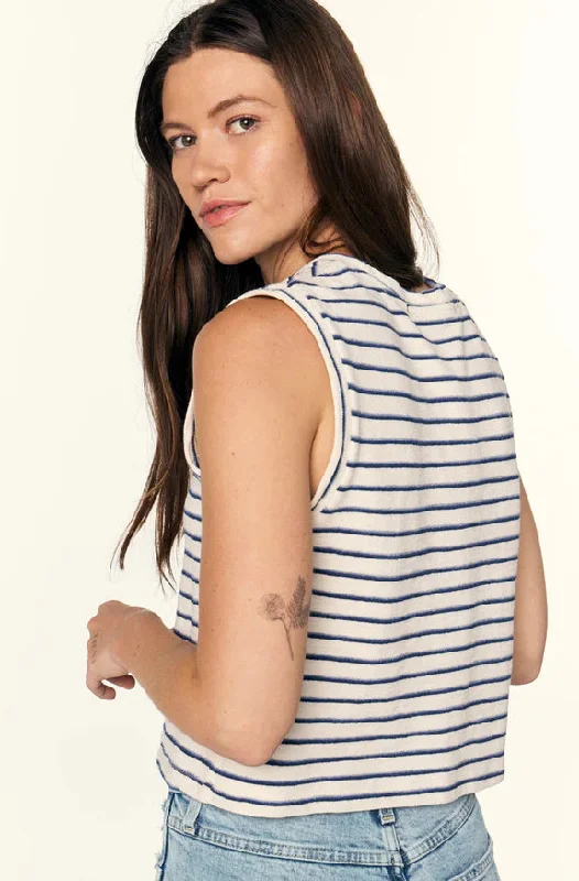 AMO Sleeveless Babe Tee Sloppy Stripe