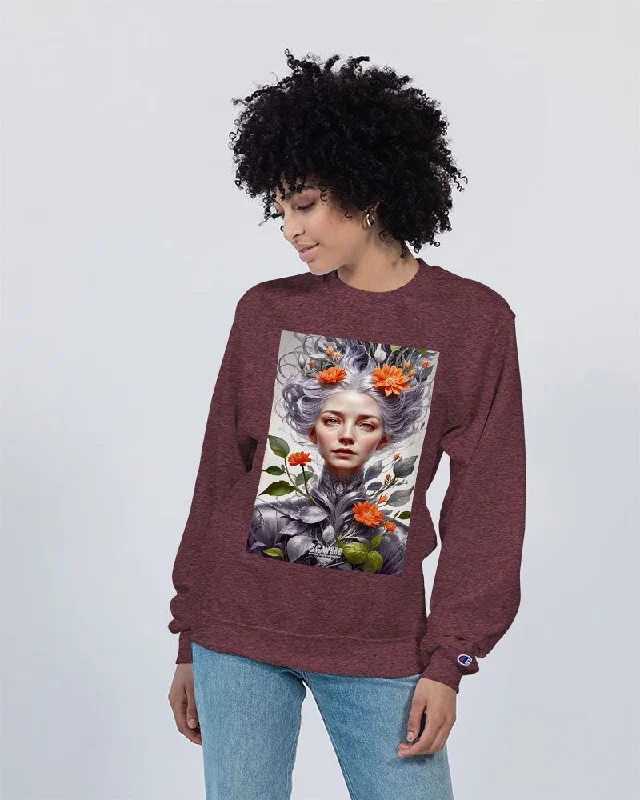 Beautiful white sister grey hair blossom Unisex Sweatshirt | Champion