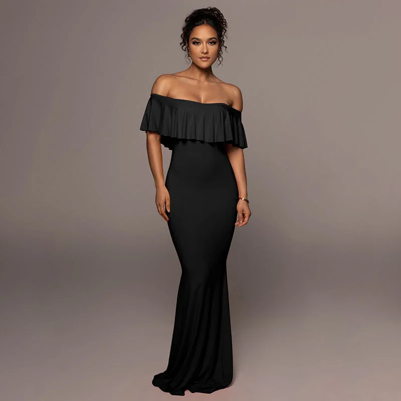 Best Dressed Strapless Gown - Black