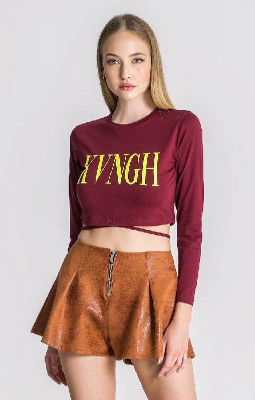 Burgundy Lucifer Long Sleeve Tee