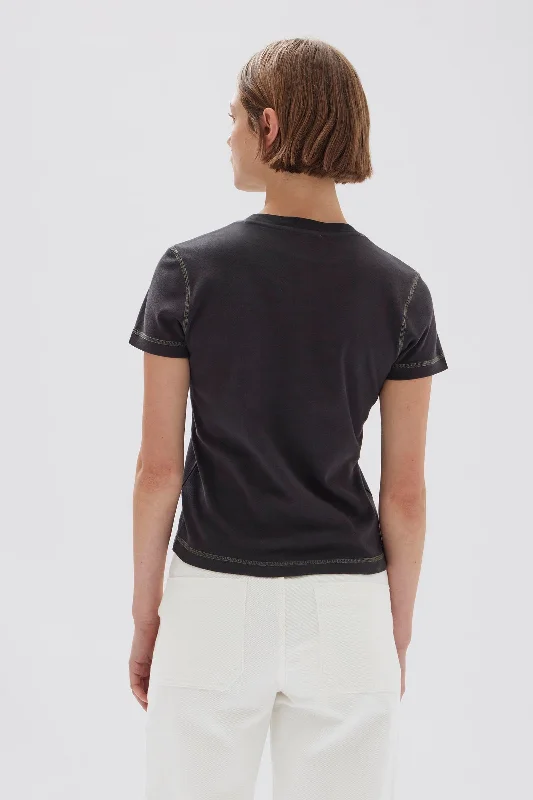 Evelyn Contrast Stitch Tee