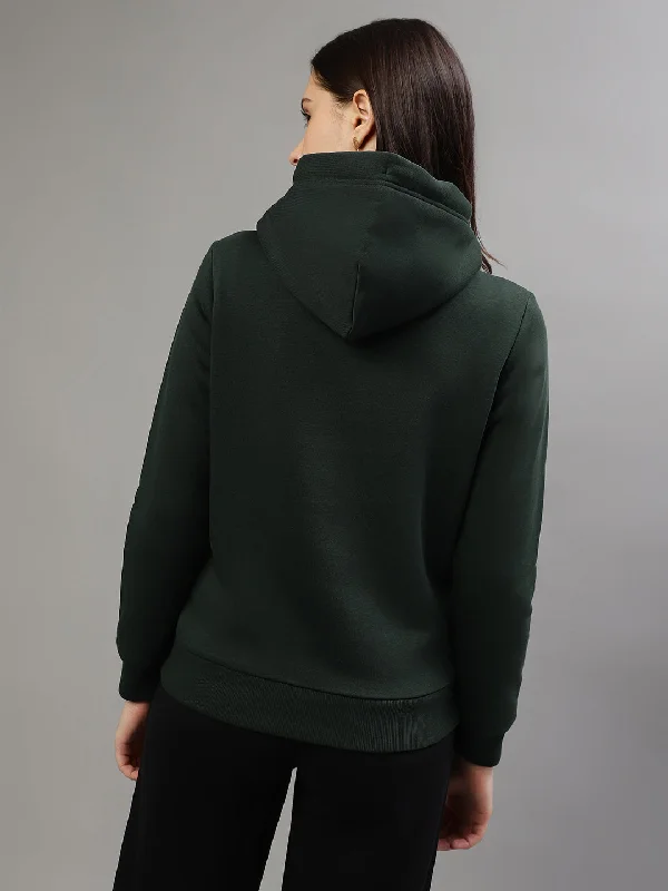 Gant Women Embroidered Hooded Full Sleeves Sweatshirt