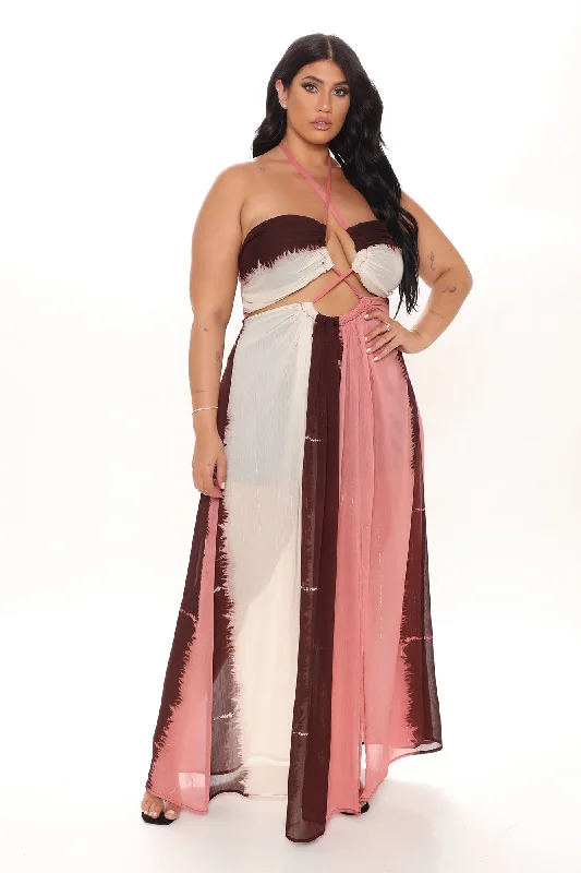 Gypsy Love Maxi Dress - Mauve/combo